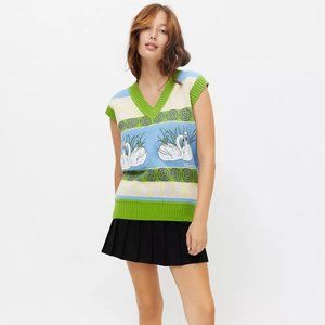 HOUSE OF SUNNY Swan Lake Sleeveless Knitted Jumper Vest - Sz 6